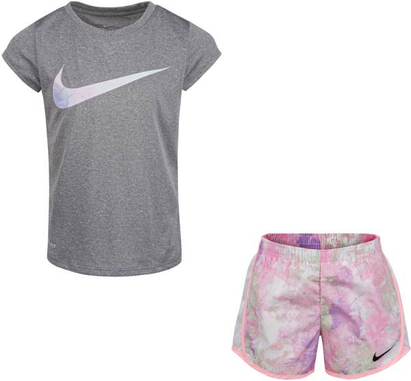 Nike Little Girls' Dri-FIT Just Do It T-Shirt and Tempo Shorts Set