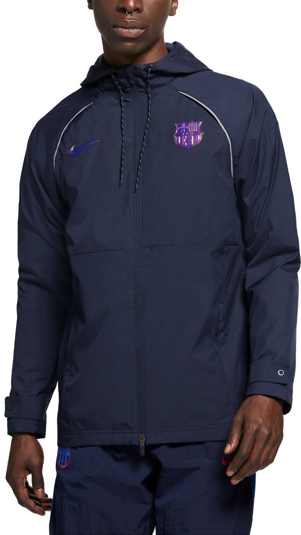 Nike Men's FC Barcelona Black AWF Jacket