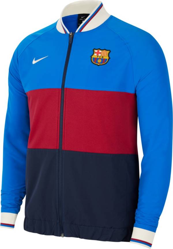 Nike Men's FC Barcelona Anthem Blue Track Jacket