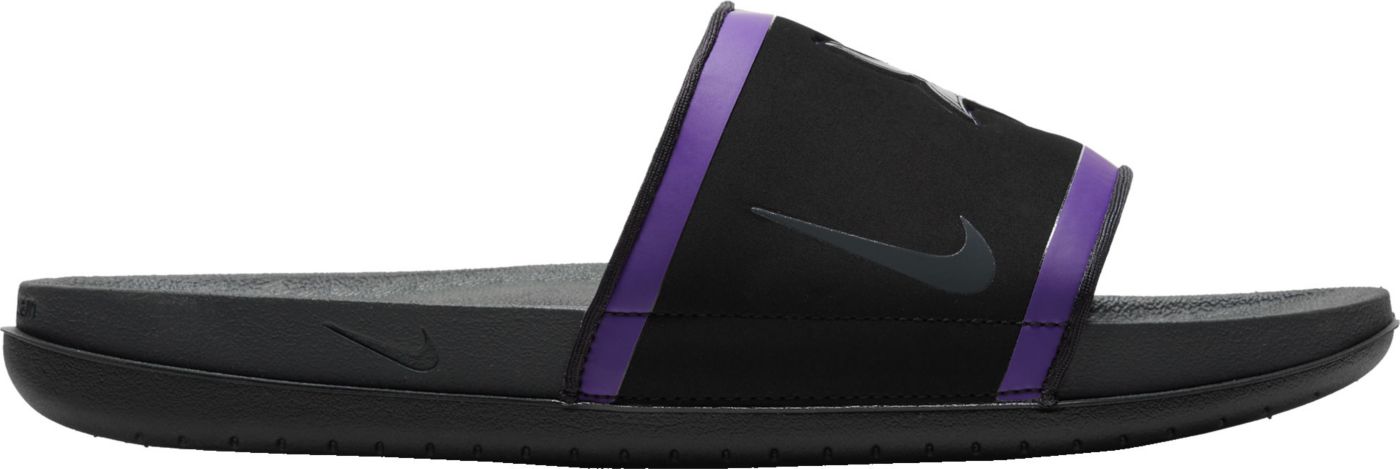 Black and purple nike slides sales