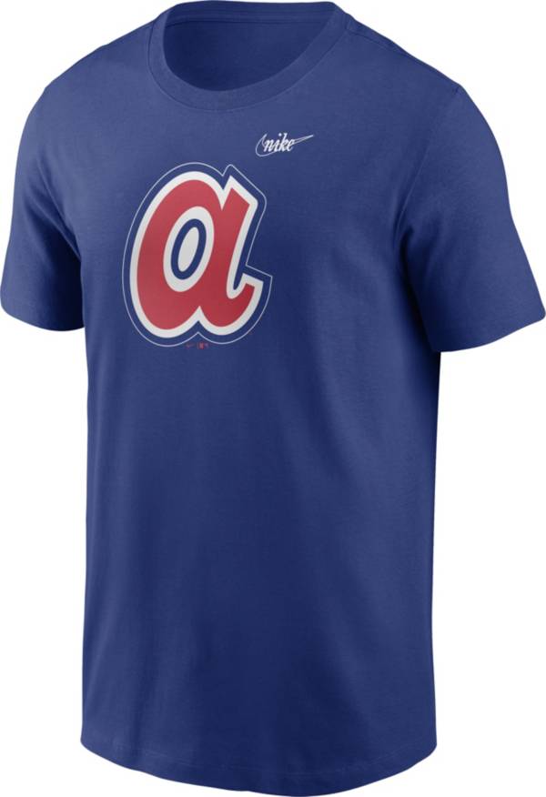 Nike Men's Atlanta Braves Blue Cooperstown Logo T-Shirt product image