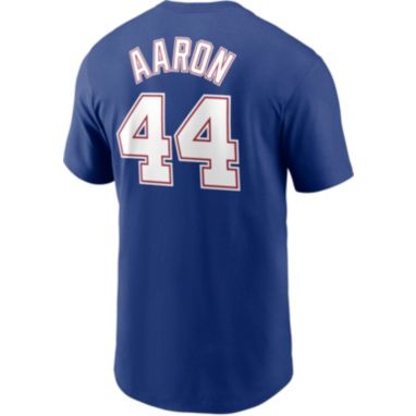 sorry, Nike Men's Atlanta Braves Hank Aaron #44 Blue T-Shirt is currently out of stock
