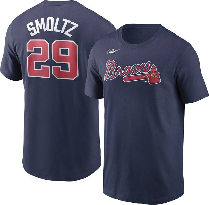 Nike Men's Atlanta Braves John Smoltz #29 Navy T-Shirt
