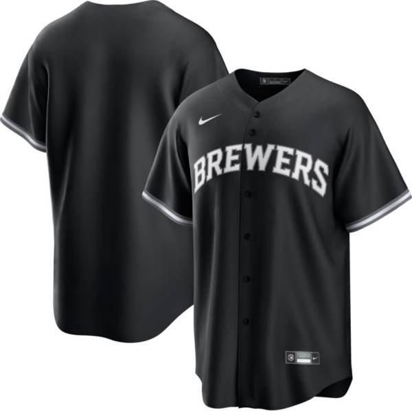 Nike Men's Milwaukee Brewers Black Cool Base Jersey