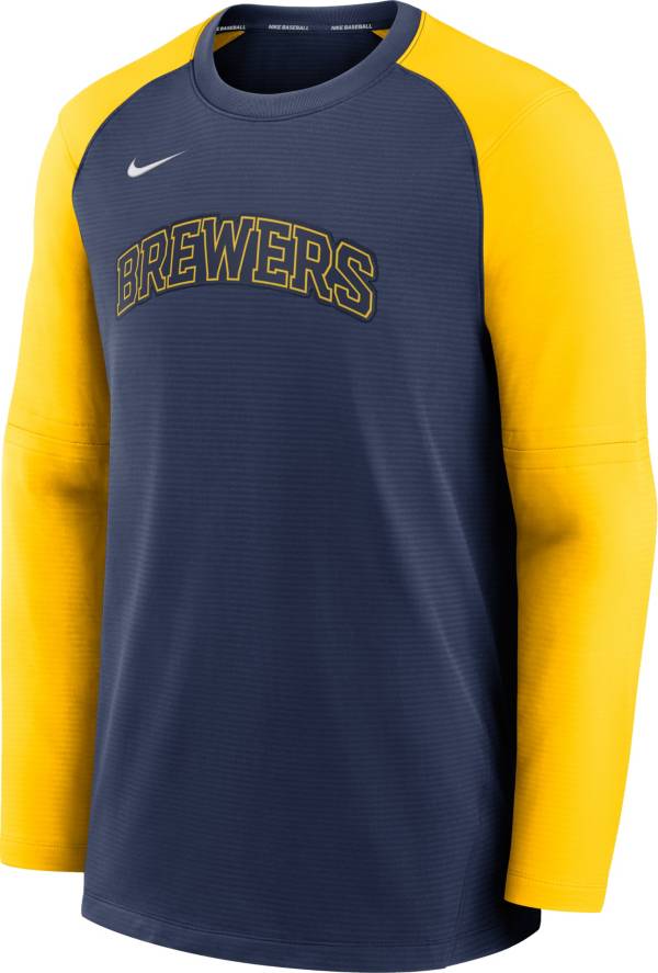 Nike Men's Milwaukee Brewers Navy Authentic Collection Pre-Game Long Sleeve T-Shirt product image