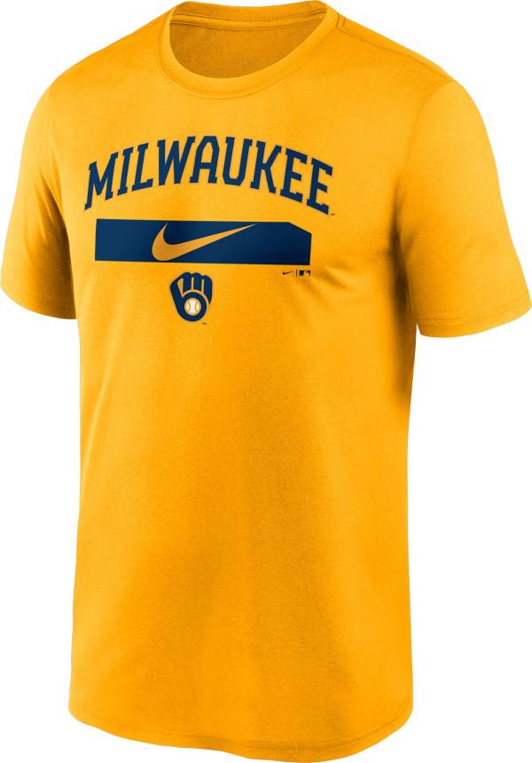 Nike Men's Milwaukee Brewers Gold Practice Cotton T-Shirt product image