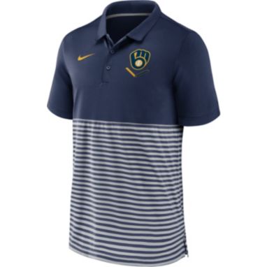 sorry, Nike Men's Milwaukee Brewers Stripe Red Polo is currently out of stock