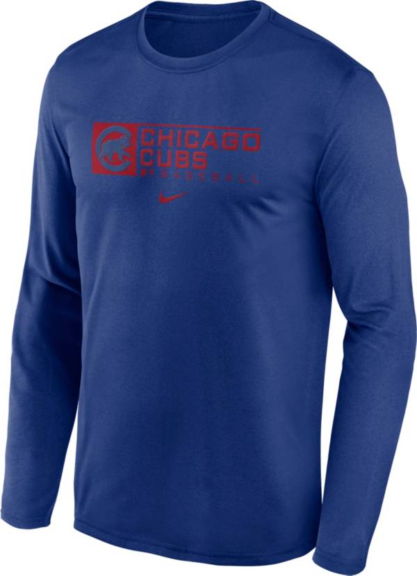 Nike Men's Chicago Cubs Blue Legend Issue Long Sleeve T-Shirt product image