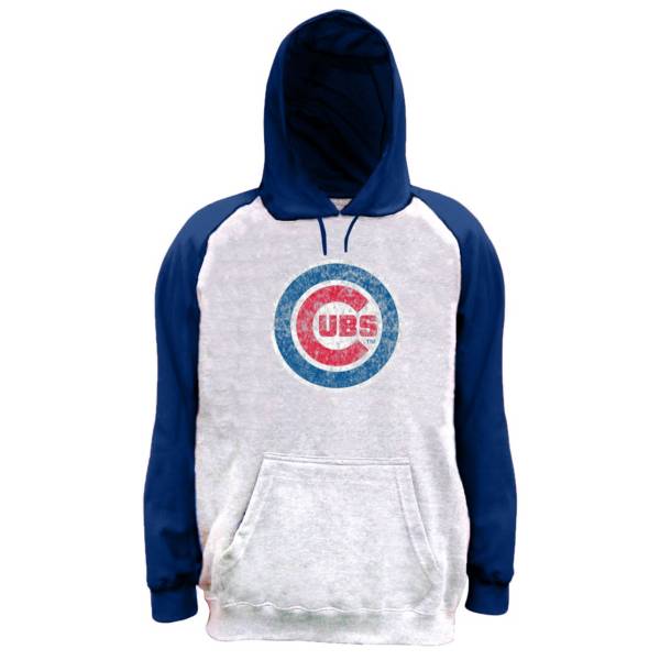 Nike Men's Big and Tall Chicago Cubs Grey Raglan Sleeve Hoodie product image