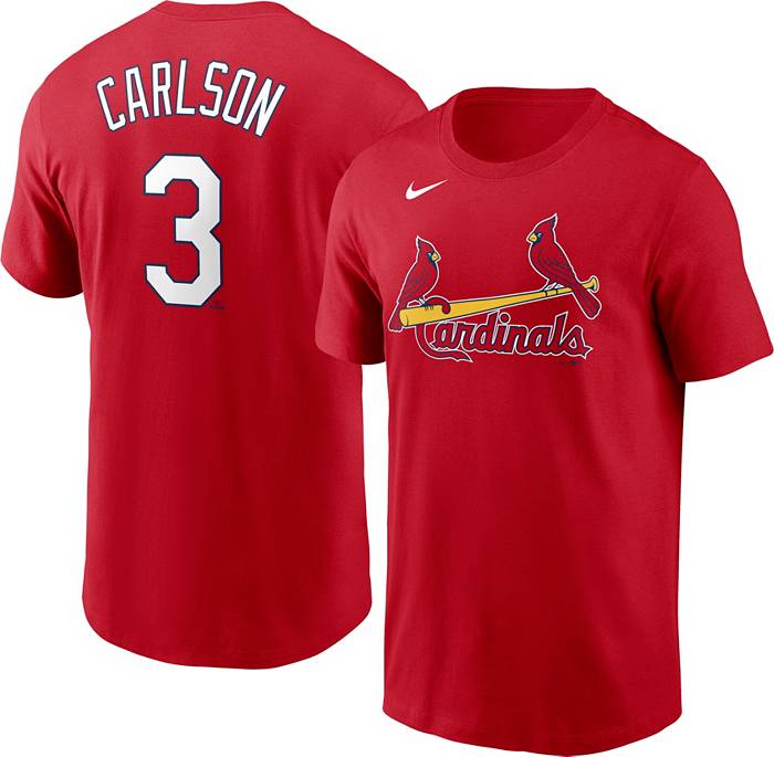 Nike Men's St. Louis Cardinals Dylan Carlson #3 Red T-Shirt