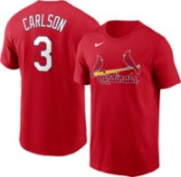 Nike Men's St. Louis Cardinals Dylan Carlson #3 Cream Cool Base