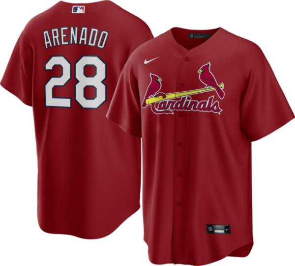 Nike Men's St. Louis Cardinals Nolan Arenado #28 Red Replica Cool Base  Jersey