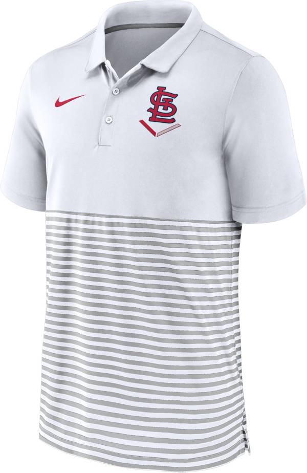 Nike Men's St. Louis Cardinals Stripe Navy Polo