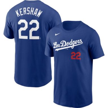 sorry, Nike Men's Los Angeles Dodgers Clayton Kershaw #22 Royal T-Shirt is currently out of stock