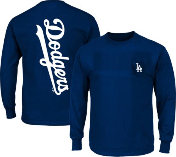 Nike Men's Los Angeles Dodgers Royal Sideline Dri-Fit Long Sleeve T-Shirt