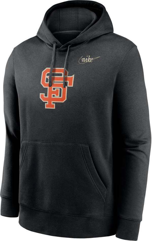 Nike Men's San Francisco Giants Black Cooperstown Club Pullover Hoodie