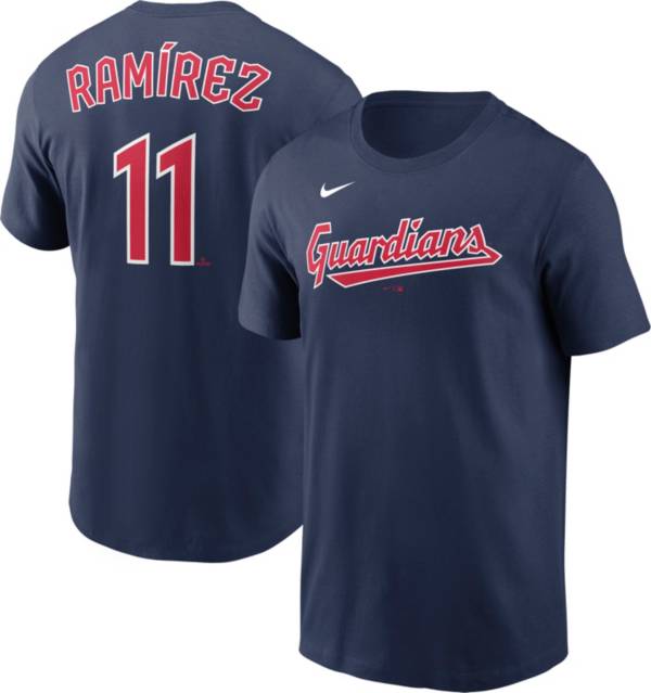 Nike Men's Cleveland Guardians Jose Ramirez #11 Navy T-Shirt