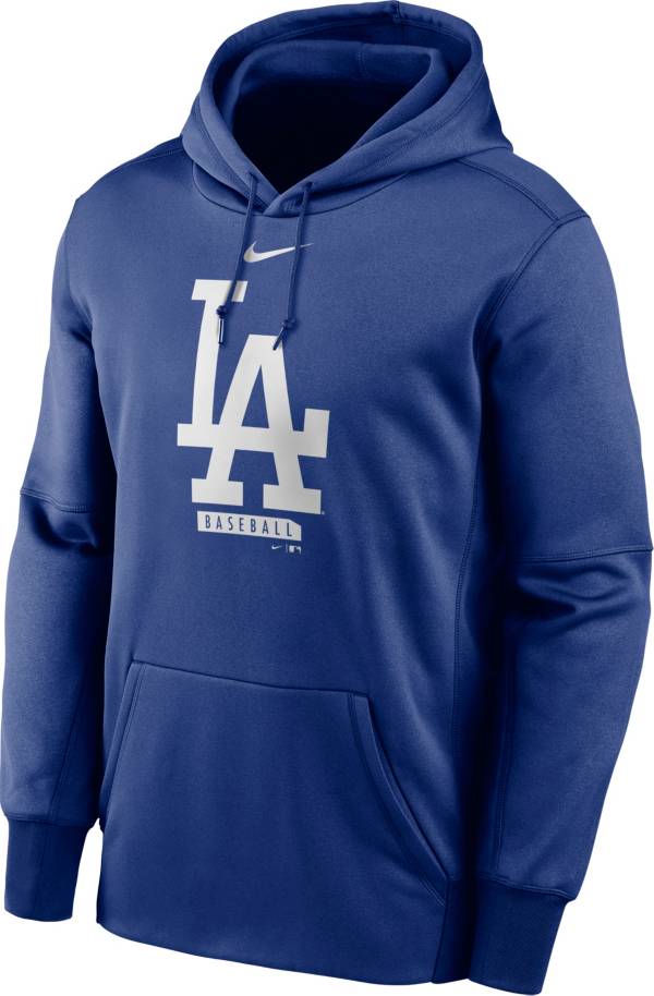 Nike Men's Los Angeles Dodgers Blue Logo Therma-FIT Hoodie product image