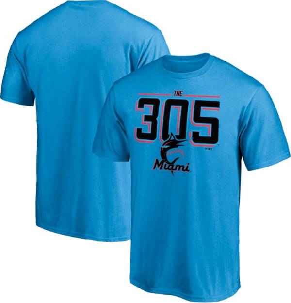 Fanatics Men's Miami Marlins Blue Hometown T-Shirt