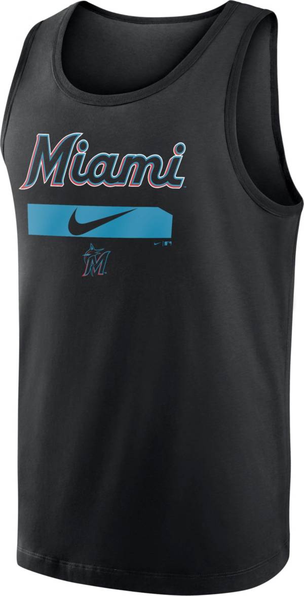 Nike Men's Miami Marlins Black Cotton Tank Top