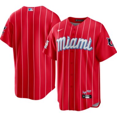 sorry, Nike Men's Miami Marlins Red 2021 City Connect Cool Base Jersey is currently out of stock