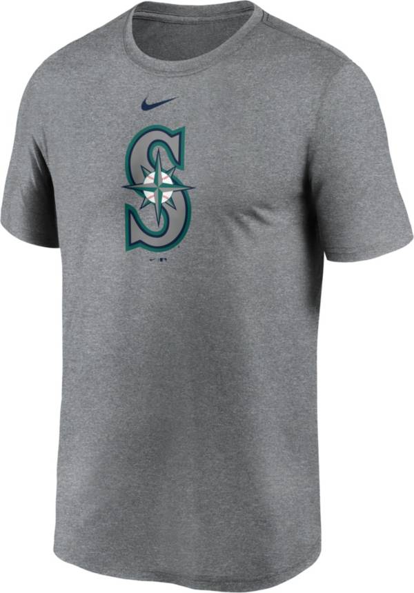 Nike Men's Seattle Mariners Grey Logo Legend T-Shirt