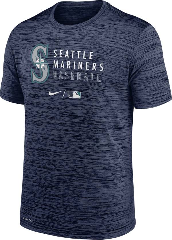 Nike Men's Seattle Mariners Navy Authentic Collection Velocity Practice T-Shirt