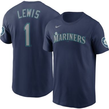 sorry, Nike Men's Seattle Mariners Kyle Lewis #1 Navy T-Shirt is currently out of stock