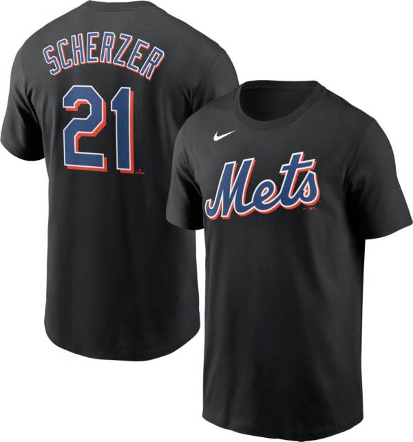 Nike Men's New York Mets Max Scherzer #21 Black T-Shirt