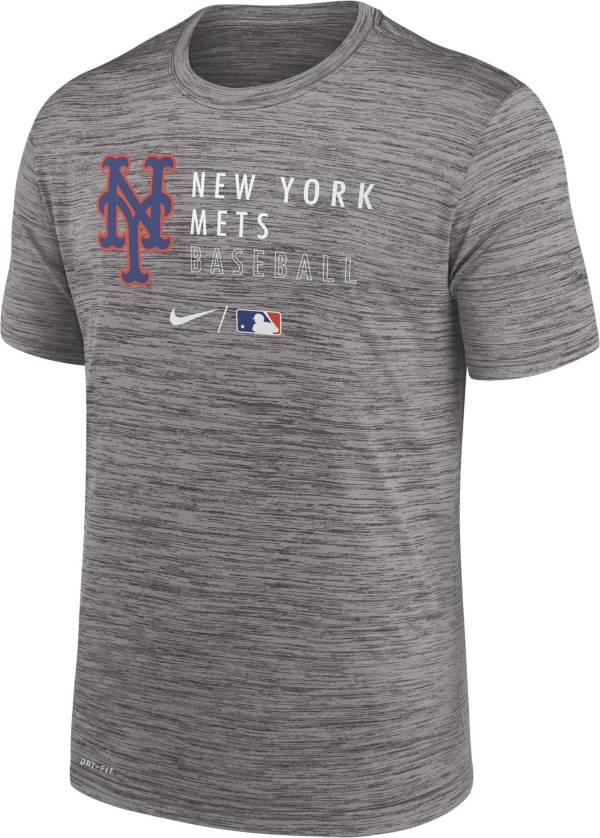 Nike Men's New York Mets Grey Authentic Collection Velocity Practice T-Shirt