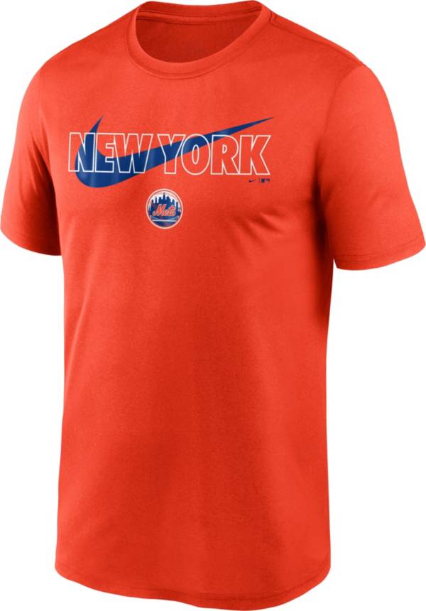 Nike Men's New York Mets Orange Swoosh Legend T-Shirt