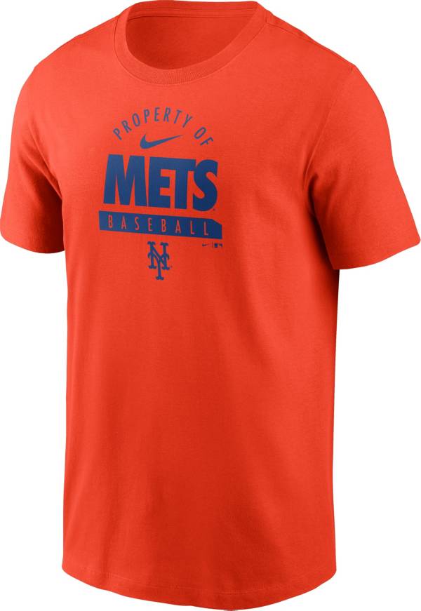 Nike Men's New York Mets Orange Property Logo T-Shirt