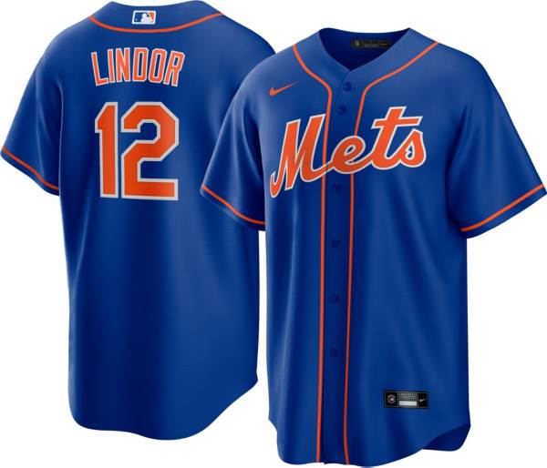 Nike Men's New York Mets Francisco Lindor #12 Cool Base Alternate