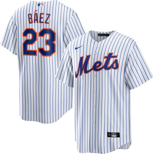 Nike Men's Replica New York Mets Javier Báez #23 White Cool Base Jersey product image