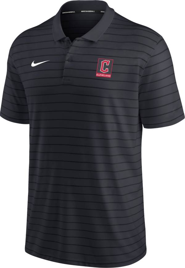 Nike Men's Cleveland Guardians Blue Striped Polo product image