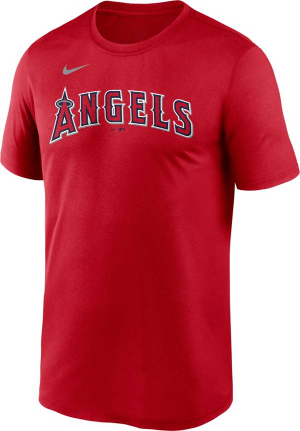 Nike Men's Los Angeles Angels Red Wordmark Legend T-Shirt