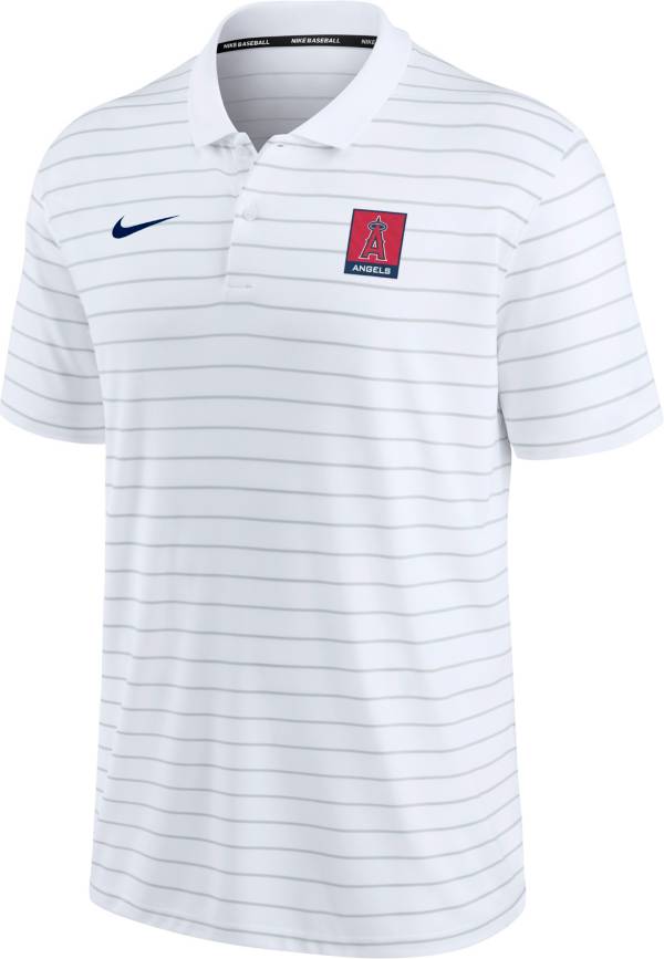 Nike Men's Los Angeles Angels White Striped Polo product image