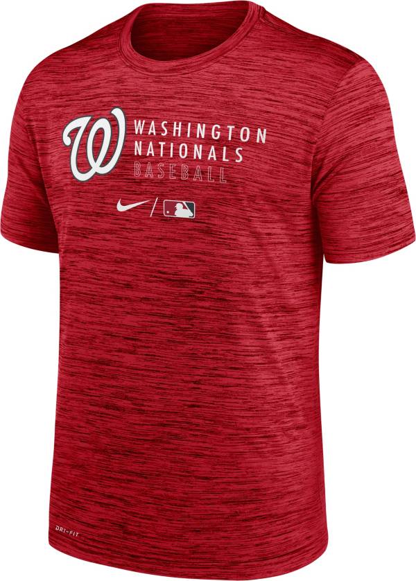 Nike Men's Washington Nationals Red Authentic Collection Velocity Practice T-Shirt