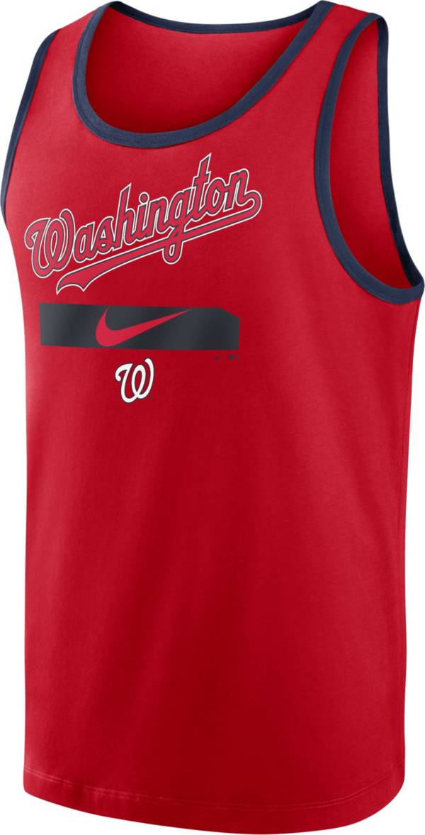 Nike Men's Washington Nationals Red Cotton Tank Top