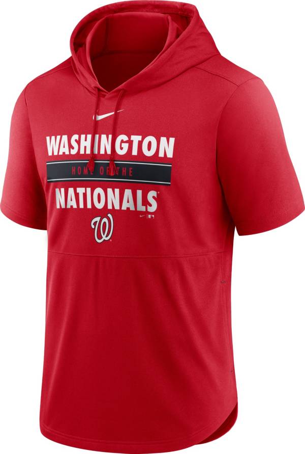 Nike Men's Washington Nationals Red Lightweight Hooded Pullover T-Shirt