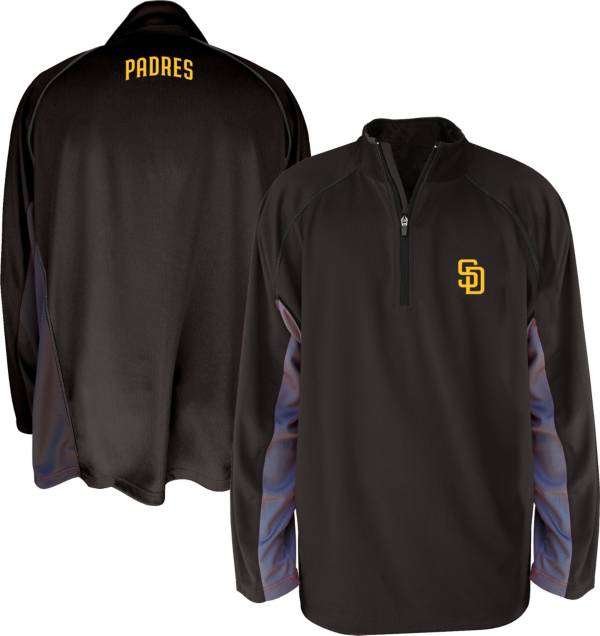 Nike Men's Big and Tall San Diego Padres Brown Quarter-Zip Sweatshirt