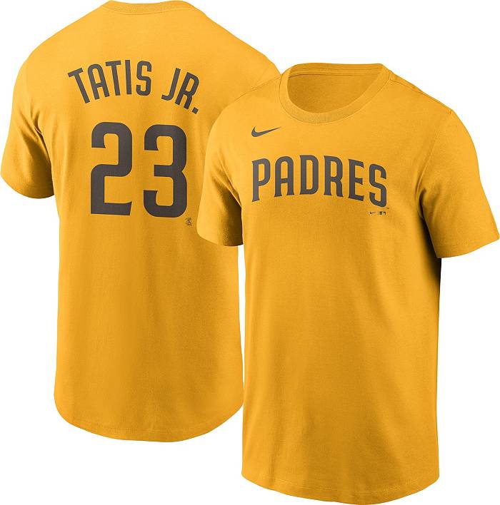 Nike Men's San Diego Padres Fernando Tatis #23 Yellow T-Shirt