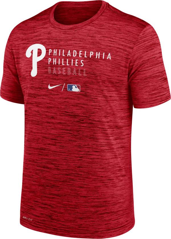 Nike Men's Philadelphia Phillies Red Authentic Collection Velocity Practice T-Shirt