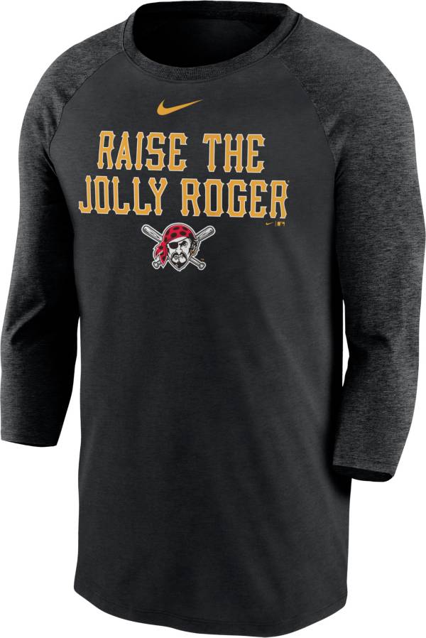 Nike Men's Pittsburgh Pirates Black Local Raglan Three-Quarter Sleeve Shirt product image