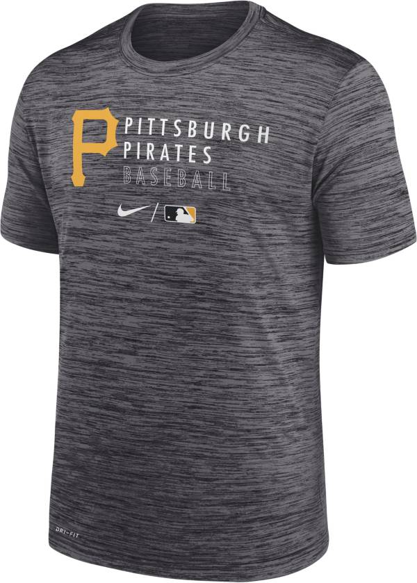 Nike Men's Pittsburgh Pirates Black Authentic Collection Velocity Practice T-Shirt