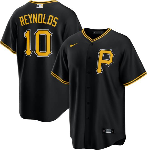 Nike Men's Replica Pittsburgh Pirates Bryan Reynolds #10 Cool Base Black Jersey product image