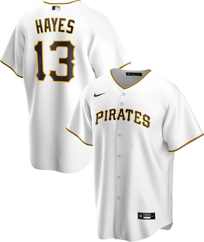 Nike Men's Replica Pittsburgh Pirates Ke'Bryan Hayes #13 Cool Base White  Jersey