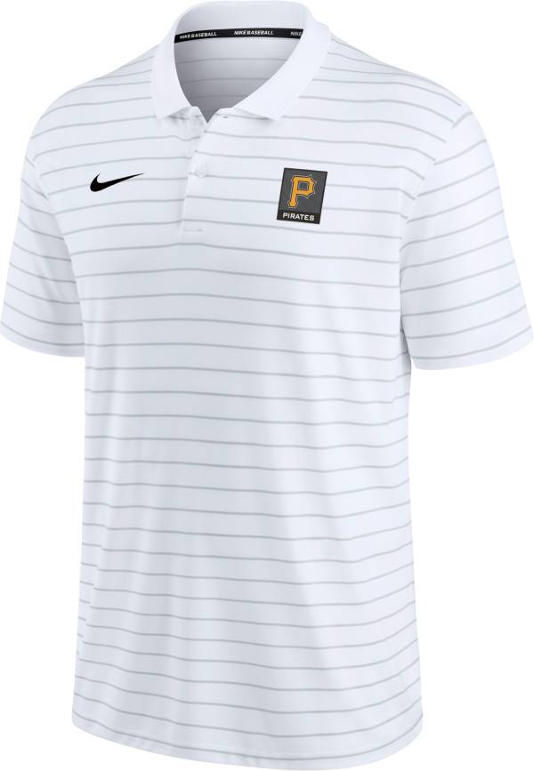 Nike Men's Pittsburgh Pirates White Striped Polo product image