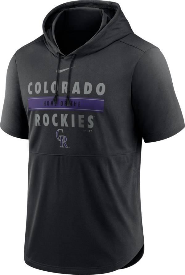 Nike Men's Colorado Rockies Black Lightweight Hooded Pullover T-Shirt