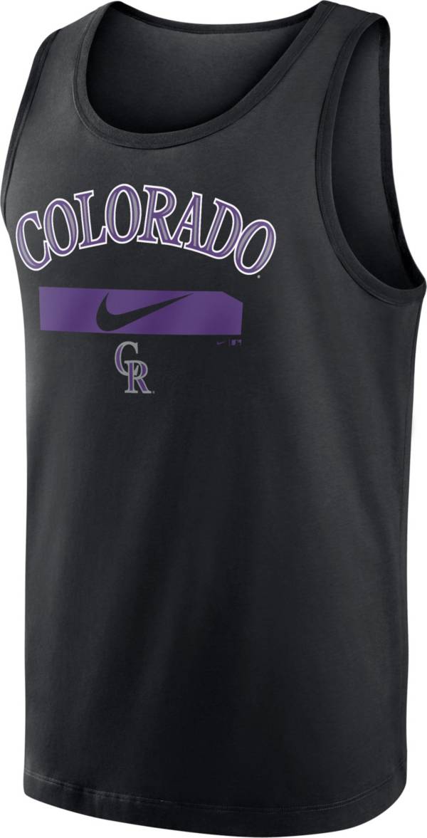 Nike Men's Colorado Rockies Black Cotton Tank Top